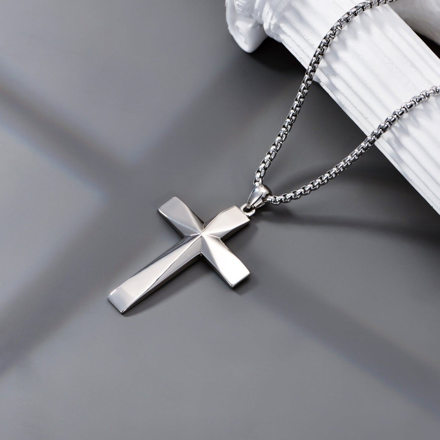 925 Sterling Silver Cross Pendant Necklace – Christian Bible Verse Engraved Jewelry