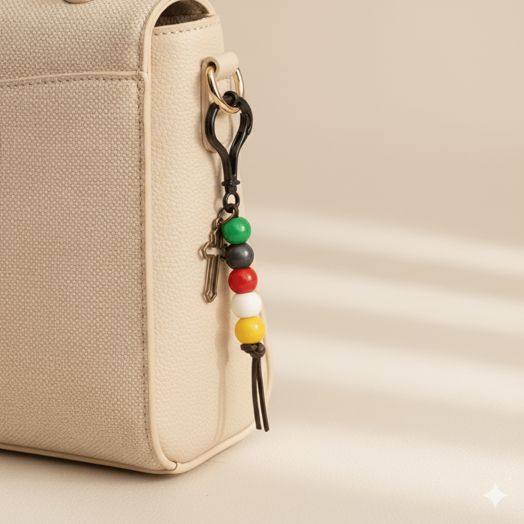 Five-color Gospel Beads Keychain - A Spiritual Testimony of Christ's Salvation