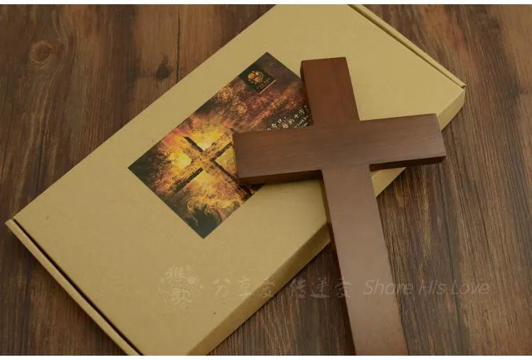 Solid Oak Wall Cross – Simple & Sincere Jesus Crucifix for Home, Altar, or Catholic Decor