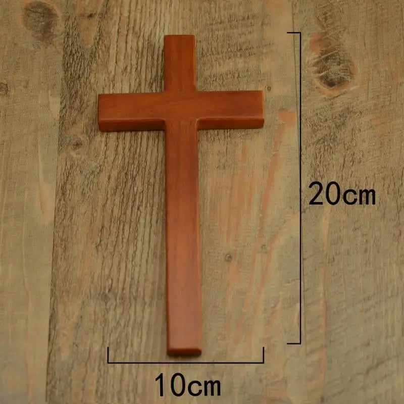 Solid Wood Wall Cross – Handcrafted Christian Crucifix for Home, Church, or Prayer Room | Catholic & Protestant Decor