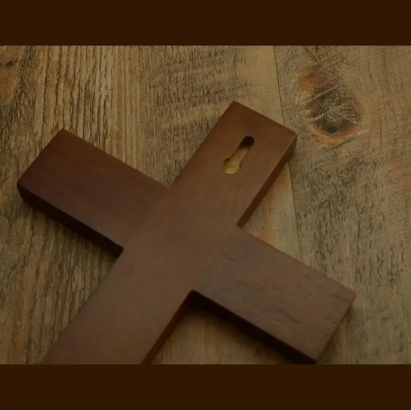 Solid Oak Wall Cross – Simple & Sincere Jesus Crucifix for Home, Altar, or Catholic Decor