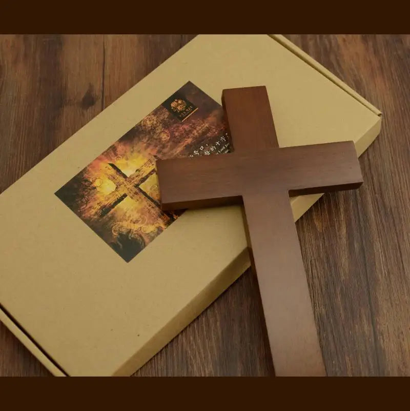 Solid Oak Wall Cross – Simple & Sincere Jesus Crucifix for Home, Altar, or Catholic Decor