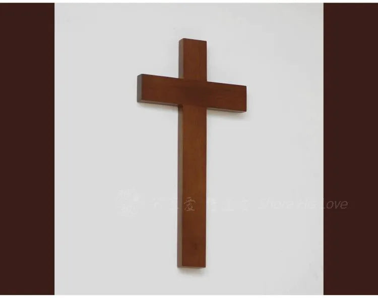 Solid Oak Wall Cross – Simple & Sincere Jesus Crucifix for Home, Altar, or Catholic Decor