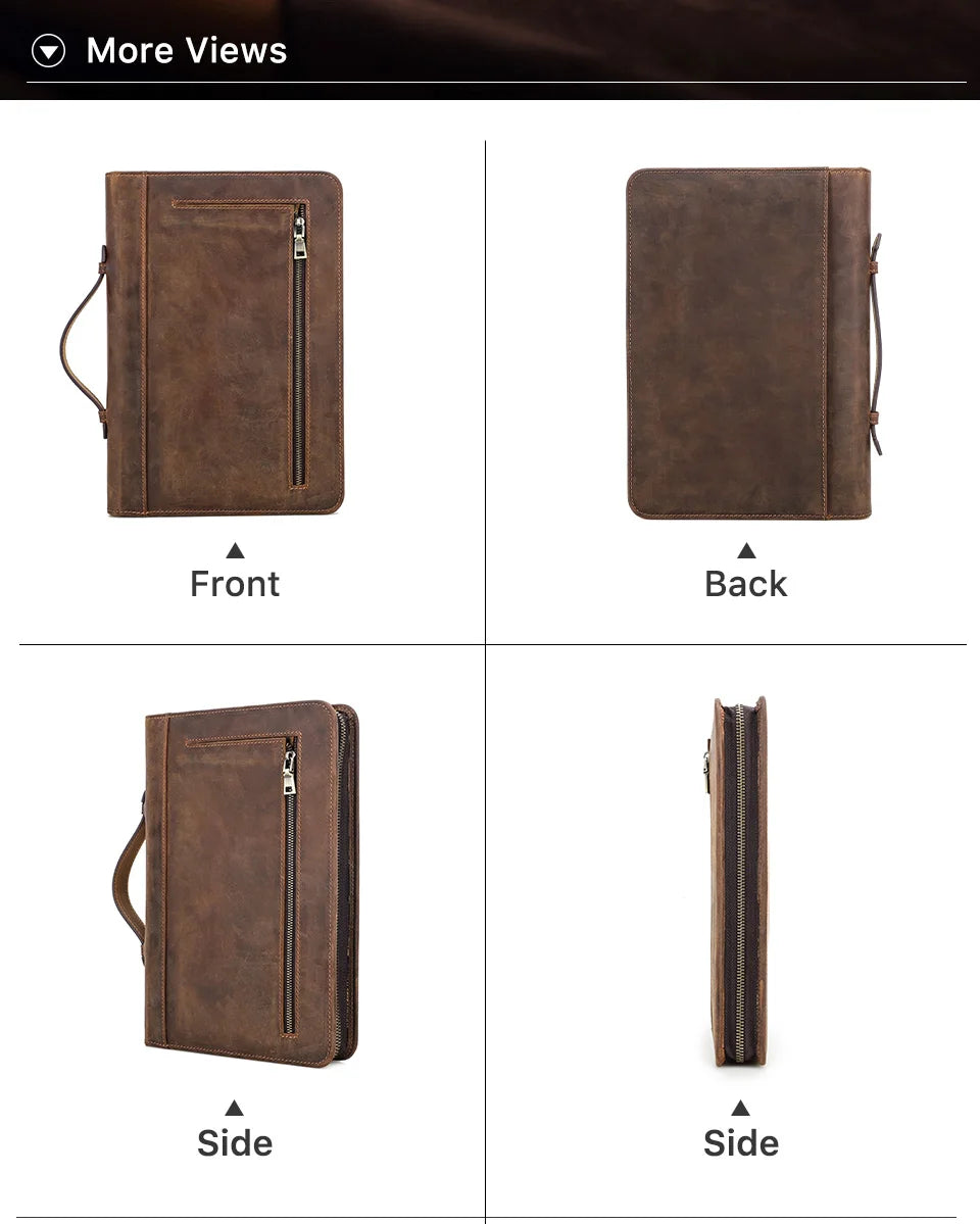 Handmade Genuine Leather Bible Case | Custom Book Cover with Pen Holder & Phone Pocket
