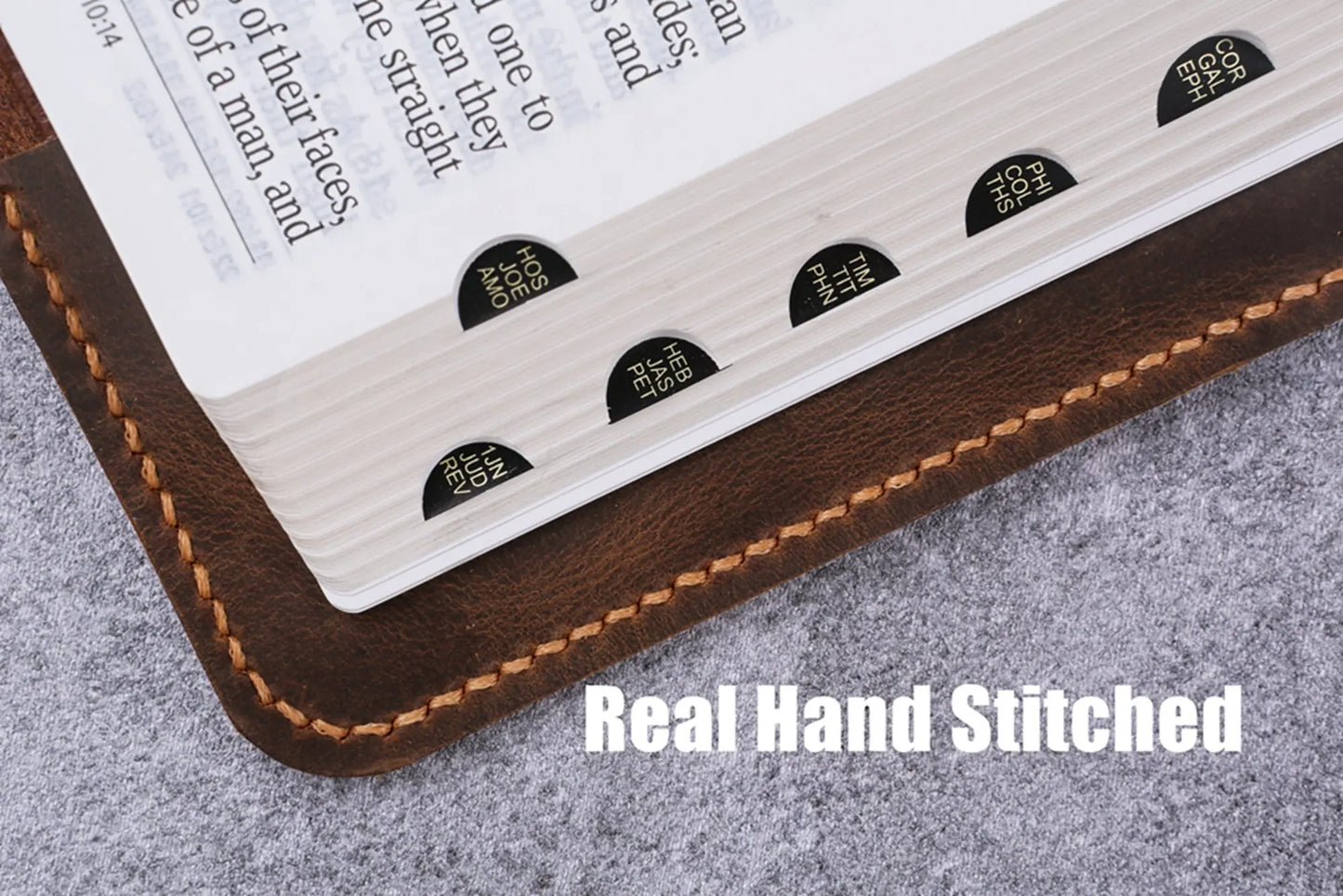 ✨Currently being restocked. Thank you for your patience!✨ Custom Leather Bible Cover for KJV – Free Engraving | Christian Gift for Him & He