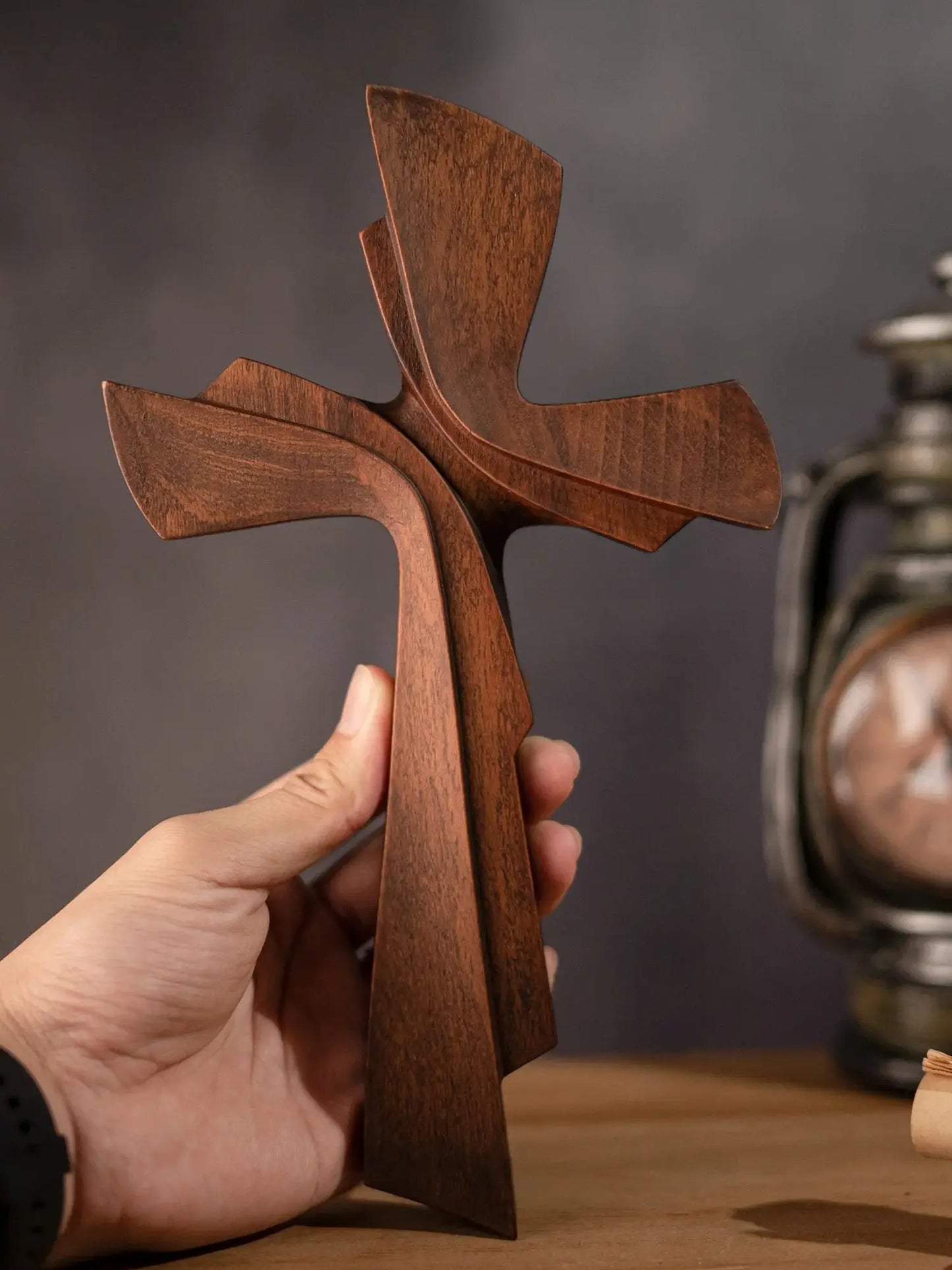 Handcrafted Solid Wood Cross – Unique Christian Home Decor & Gift