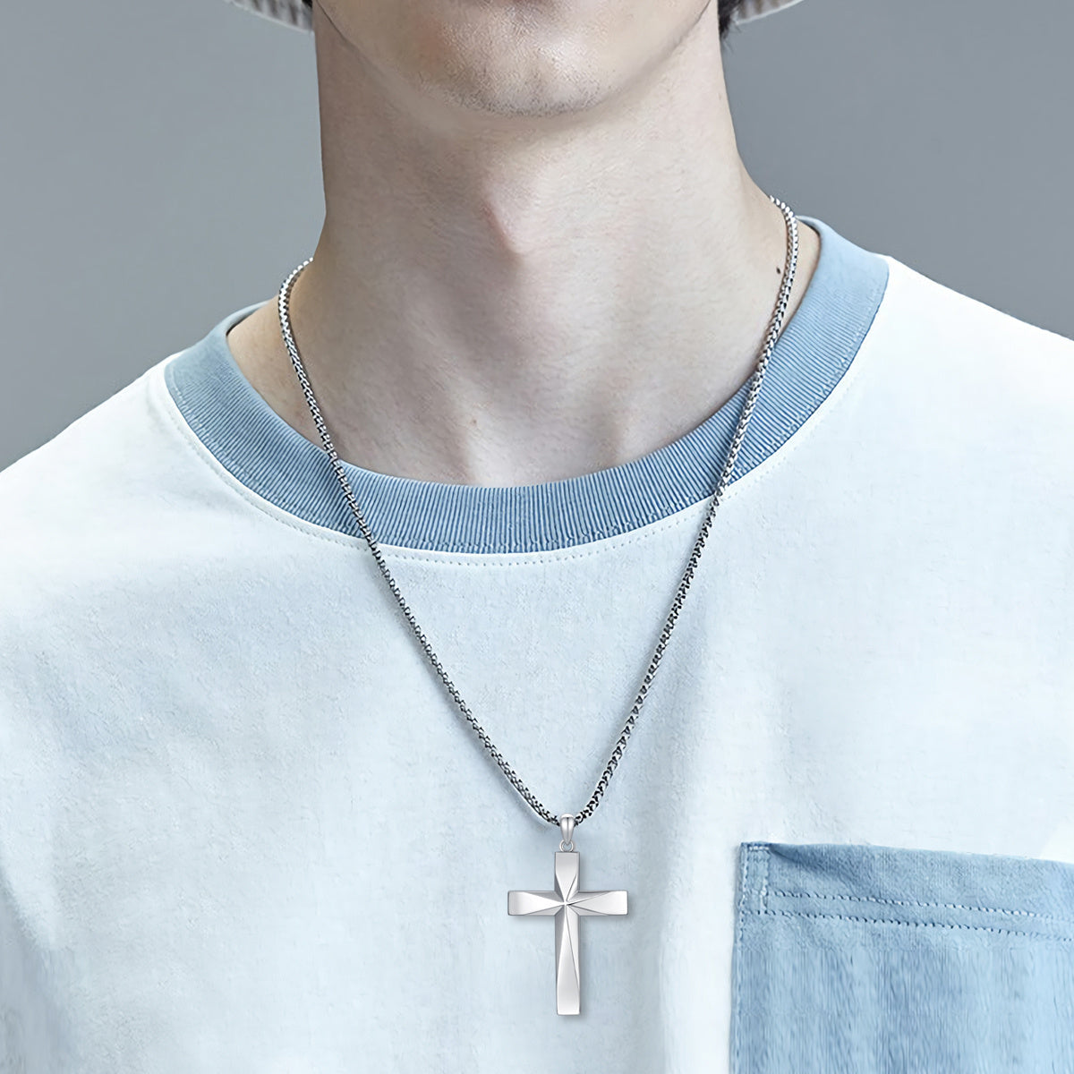 925 Sterling Silver Cross Pendant Necklace – Christian Bible Verse Engraved Jewelry