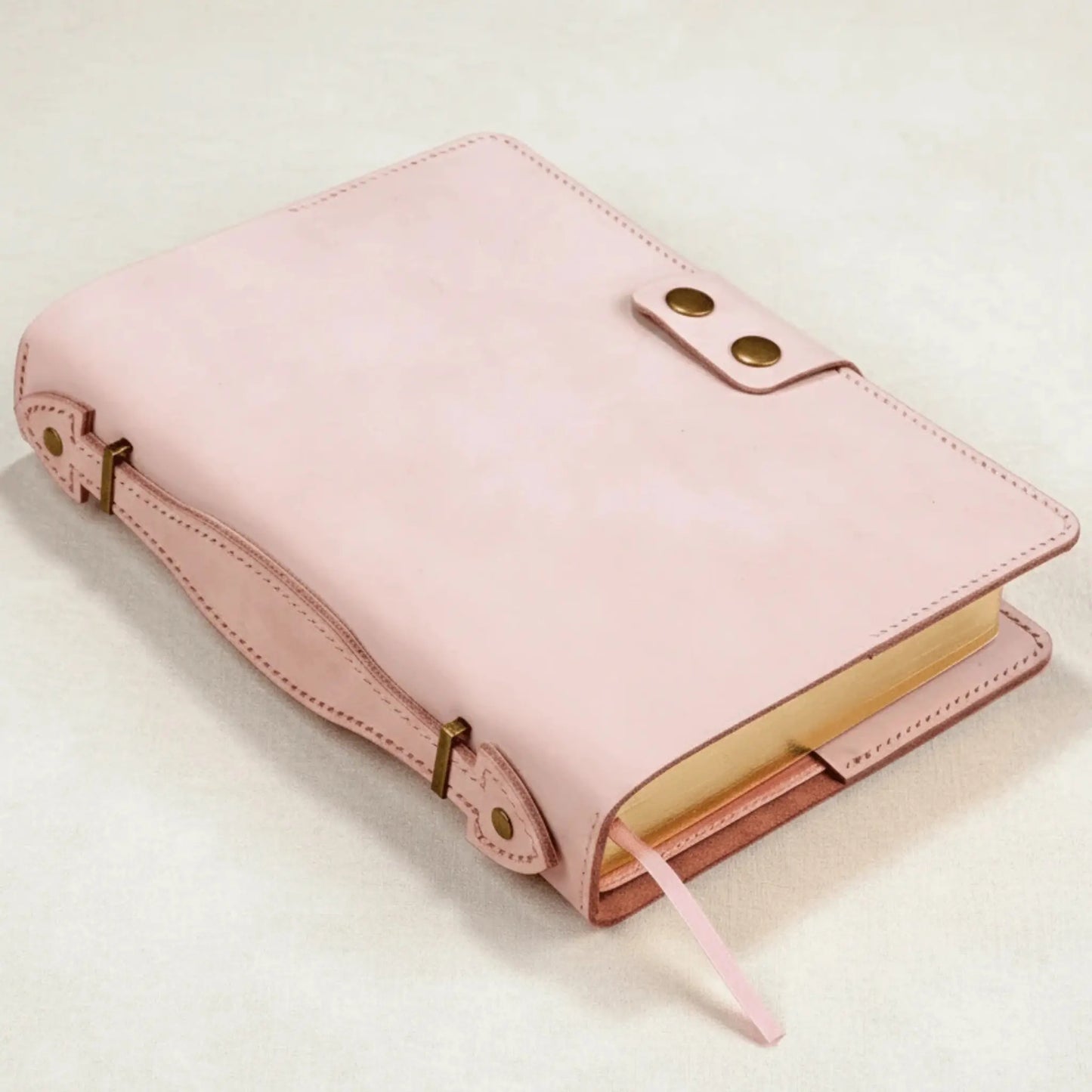 🚚🇺🇸 Ships from USA | ‘Graceful Blush’ Leather Bible Cover – Custom Engraved Women’s Edition for Giant Print size