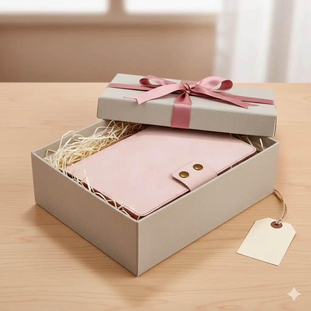 Personalized Christian gift box with pink Bible cover — perfect present for women.
