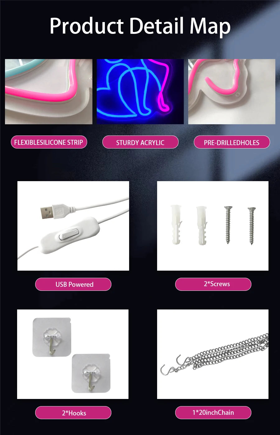 "I Love Jesus" LED Neon Sign – USB-Powered Christian Wall Decor for Home, Church, or Celebration