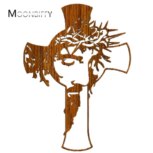 Wooden Cross Wall Hanging – 9.84 inches Christian Openwork Carved Wall Art | Rustic Religious Home or Easter Decoration