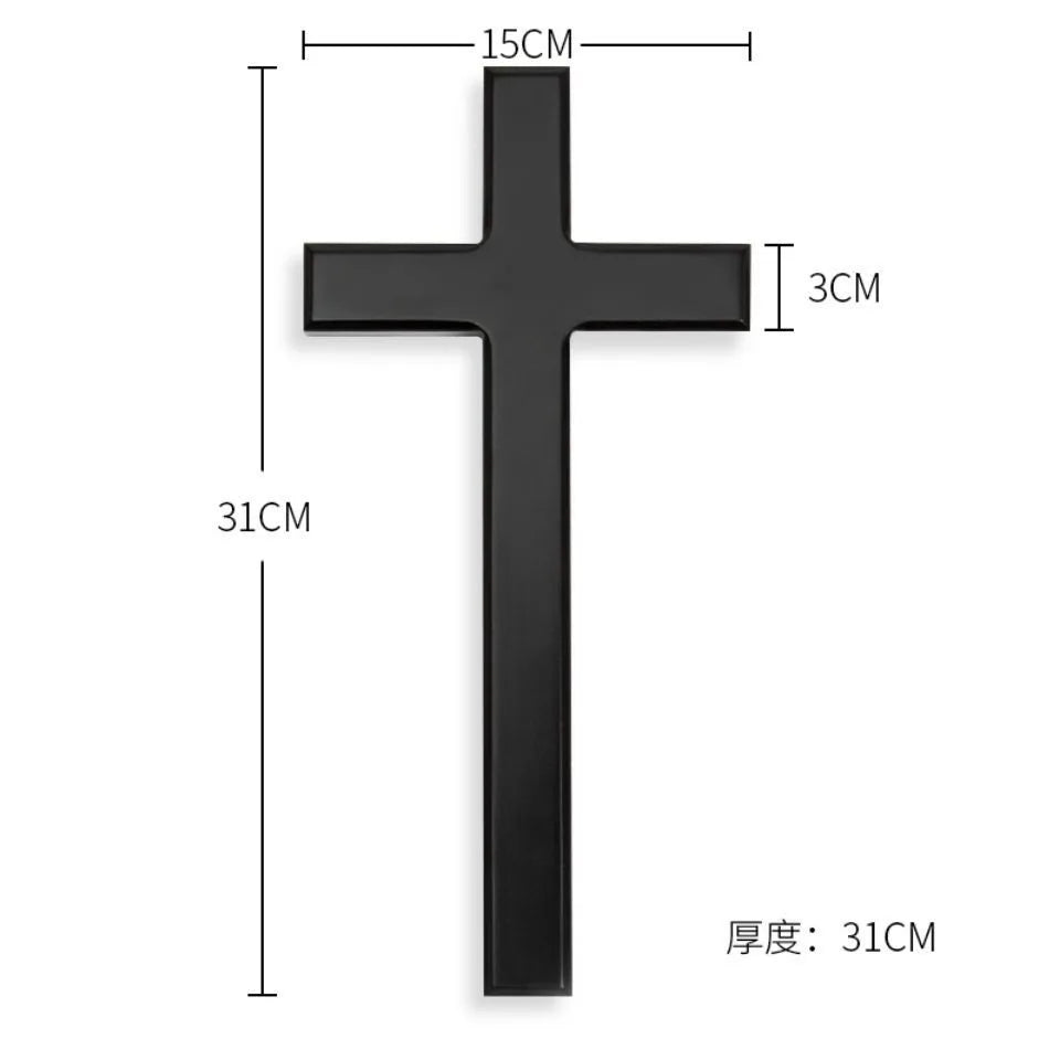 Wooden Wall Cross – Black or White Christian Cross for Home, Church, or Gift
