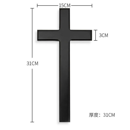 Wooden Wall Cross – Black or White Christian Cross for Home, Church, or Gift