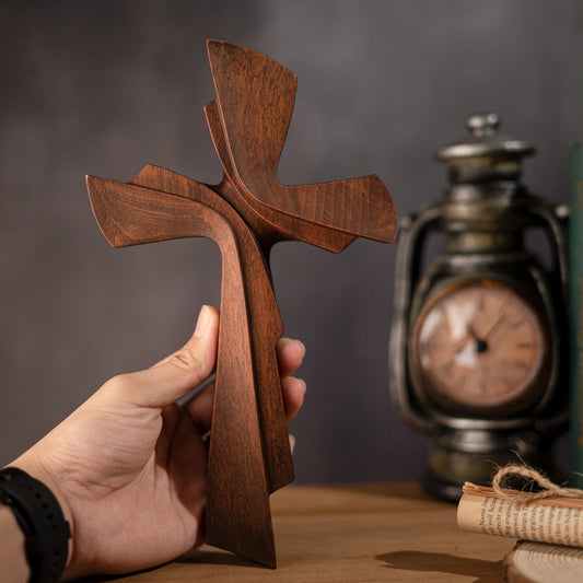 Handcrafted Solid Wood Cross – Unique Christian Home Decor & Gift