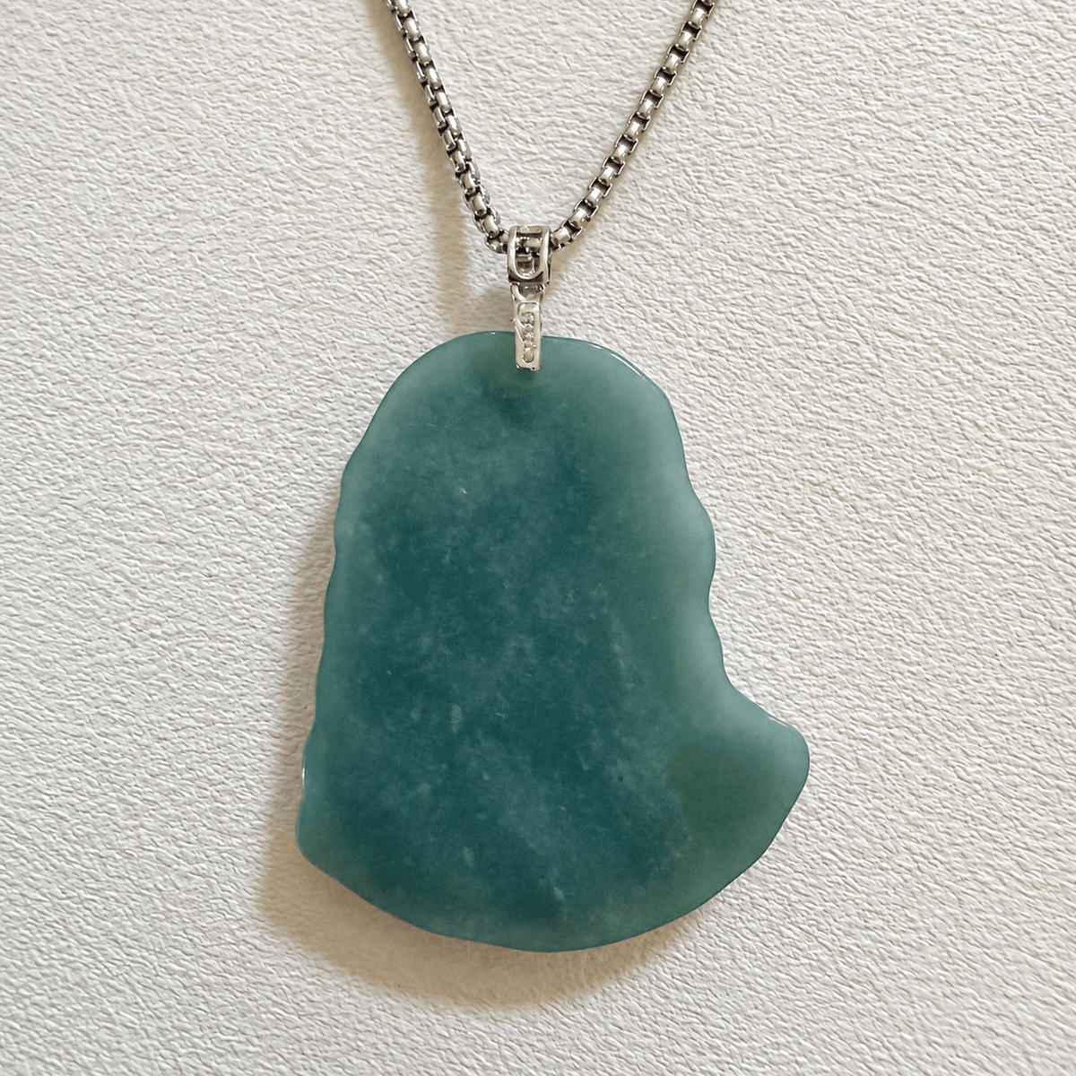 Natural Grade A Blue Water Jadeite Jesus Carving Pendant