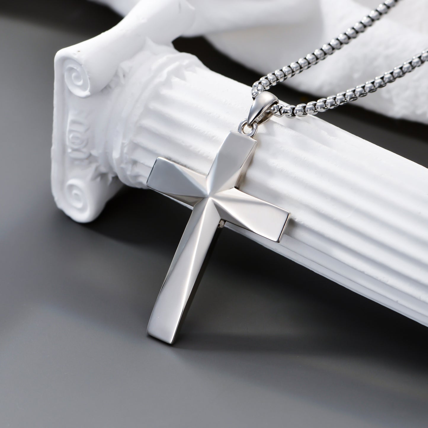 925 Sterling Silver Cross Pendant Necklace – Christian Bible Verse Engraved Jewelry