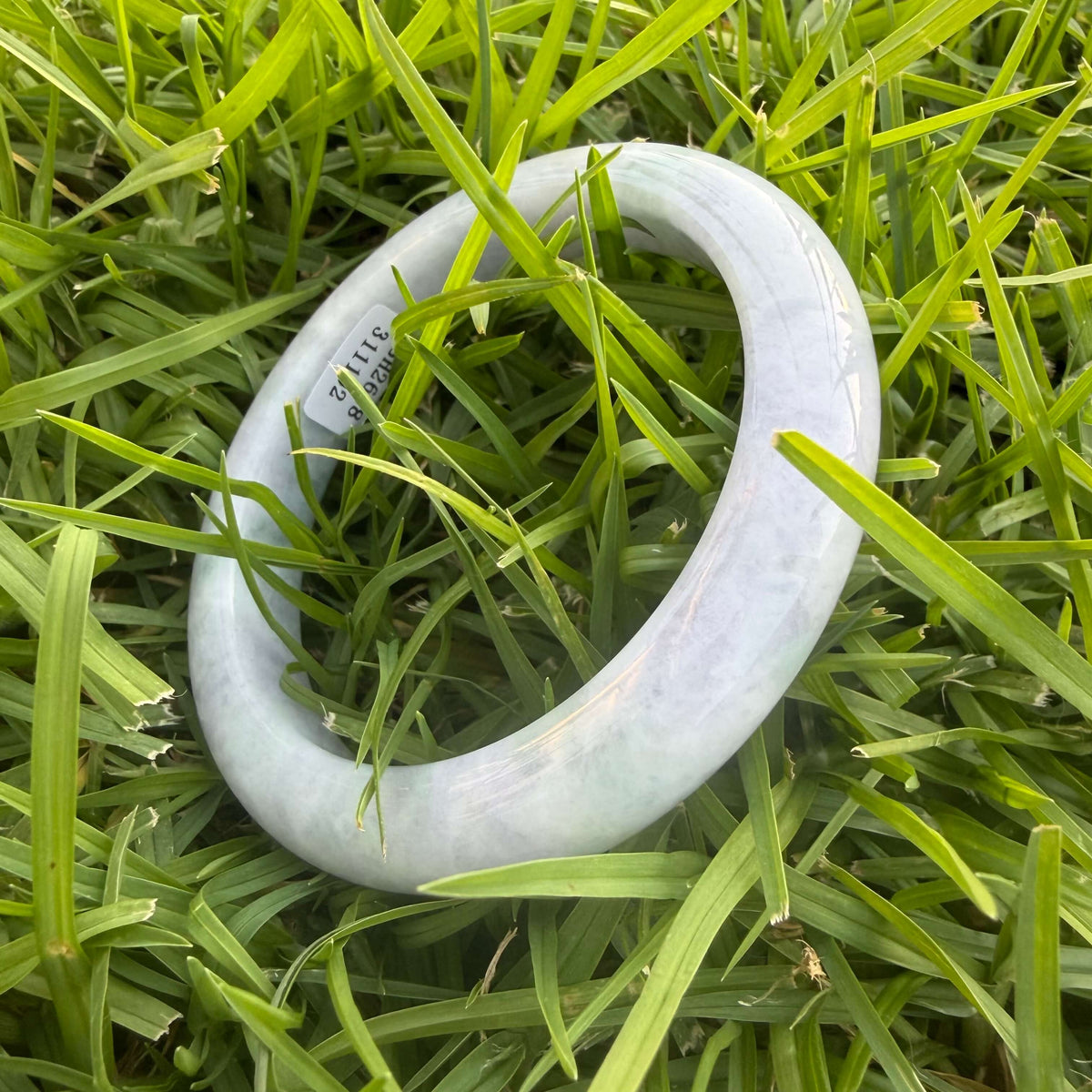 Grade A Lavender & Green Jadeite Bangle – 60mm