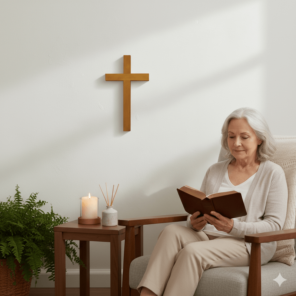 Solid Cherry Wood Wall Cross | Christian Home Décor, Symbol of Faith and Grace